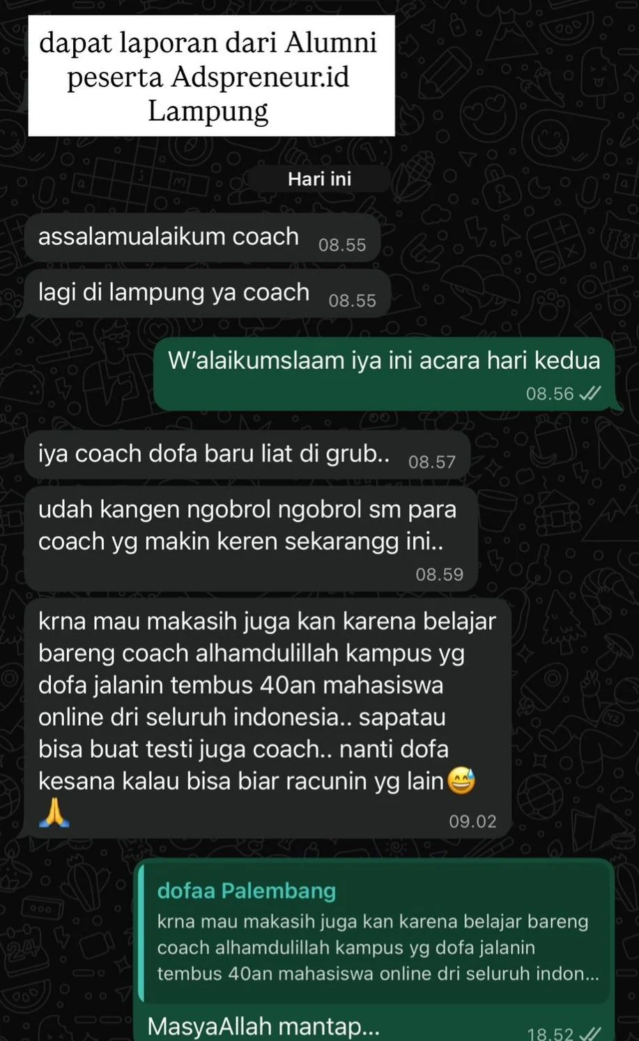 40an mahasiswa online